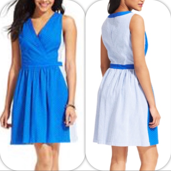 Tommy Hilfiger Dresses & Skirts - Tommy Hilfiger seersucker eyelet BLUE dress NWT